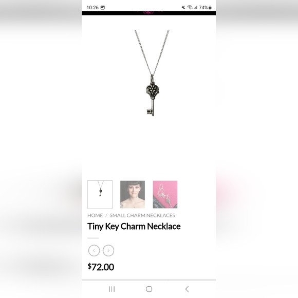 Femme Metale Tiny Key Pendant, VGUC - Picture 2 of 4